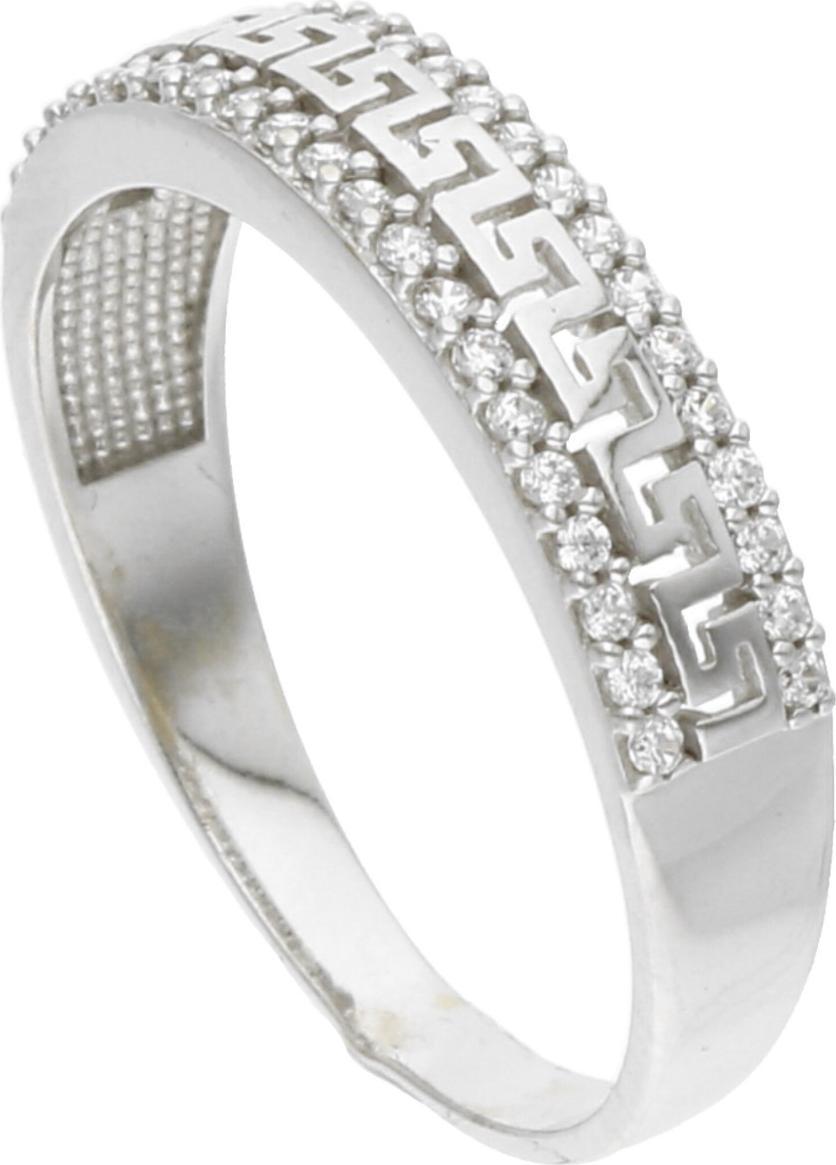 Rosanto Pierścionek z białego złota z drogą grecką roz. 21 585 14k