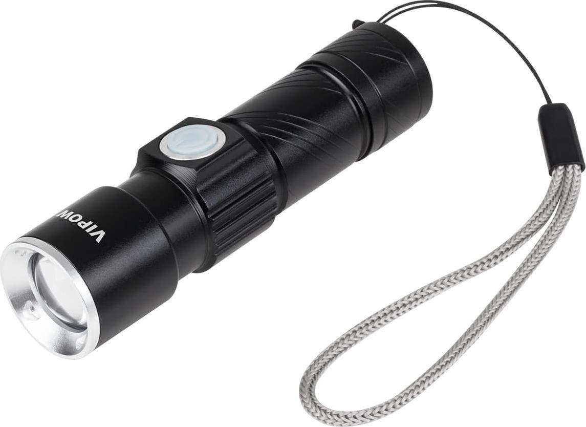 Latarka LP Latarka aluminiowa 3W (ZOOM, wtyk USB)