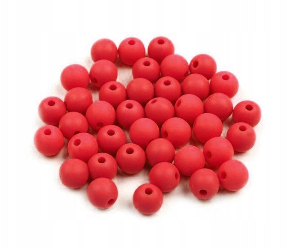 Koraliki do nawlekania czerwone+ sznurek 8mm 16g