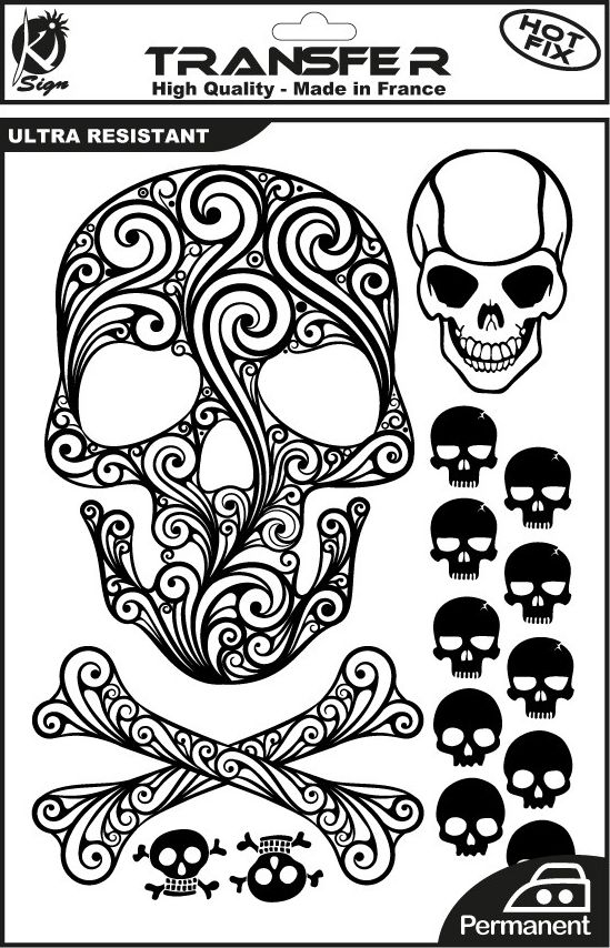 Ki-Sign Naprasow. A4 Czarna Czaszki