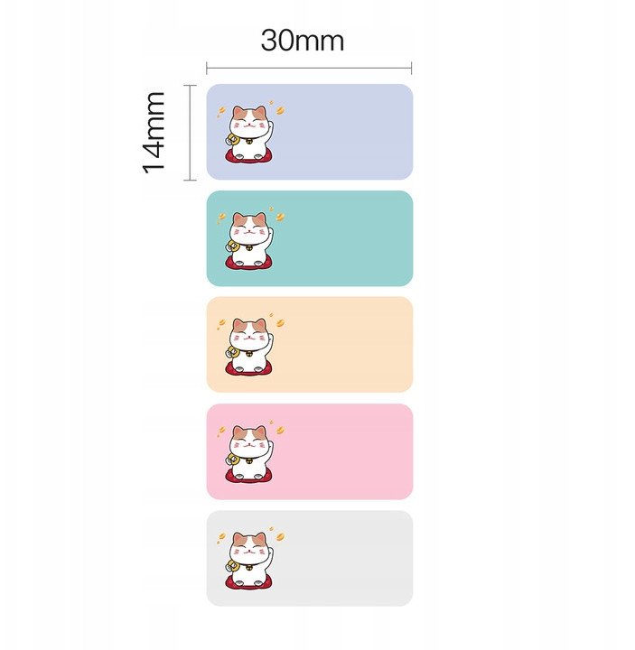 .NIIMBOT Naklejki Seria D 14*30mm CUTE1 Zwierzątka