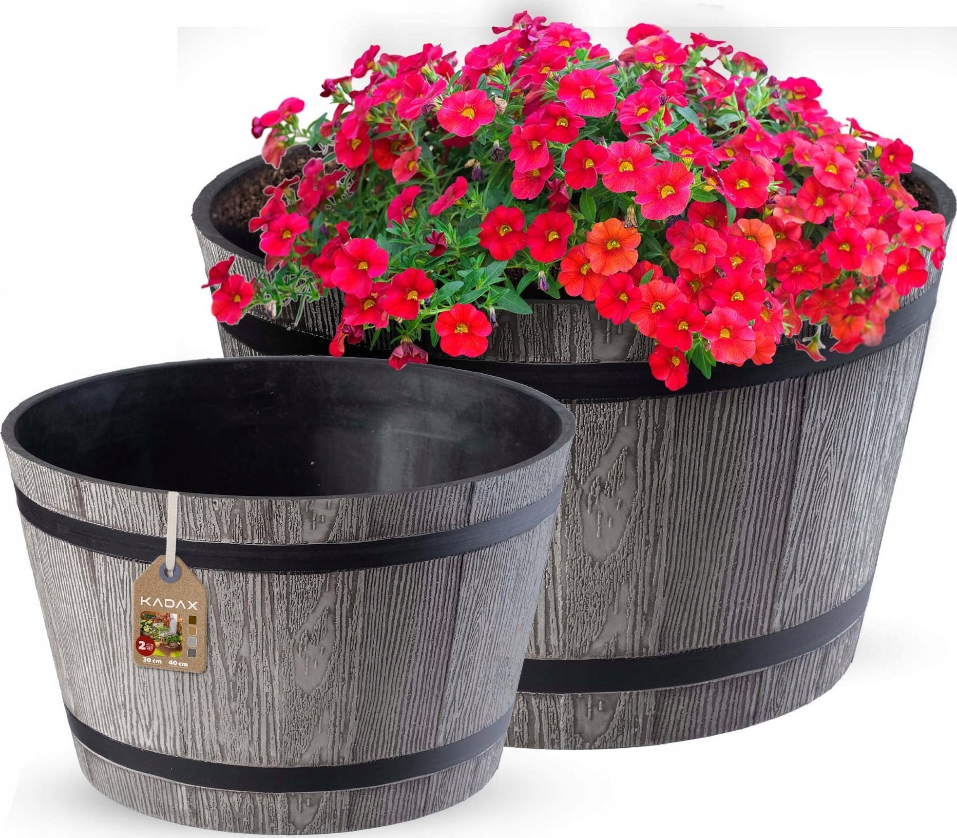 Kadax KADAX Doniczka Donica Ogrodowa 30+40cm Szara