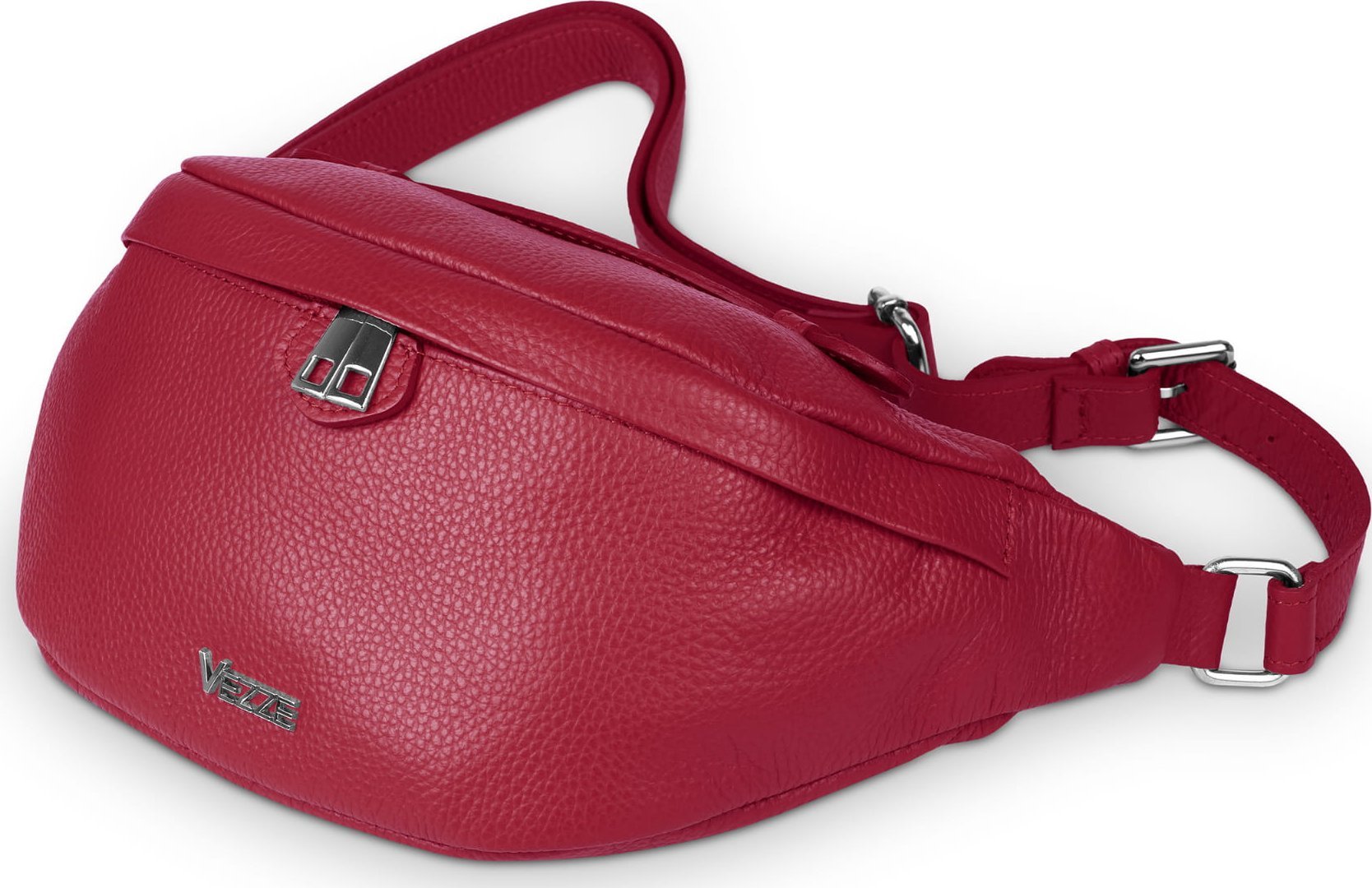 Vezze Saszetka Skórzana Vezze Pancia Czerwona