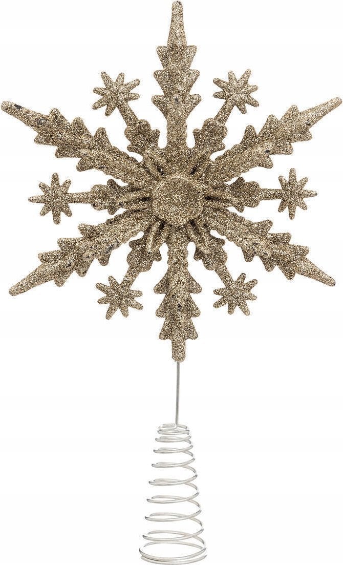 Atmosphera Czubek na choinkę, brokatowy płatek śniegu, 22 cm