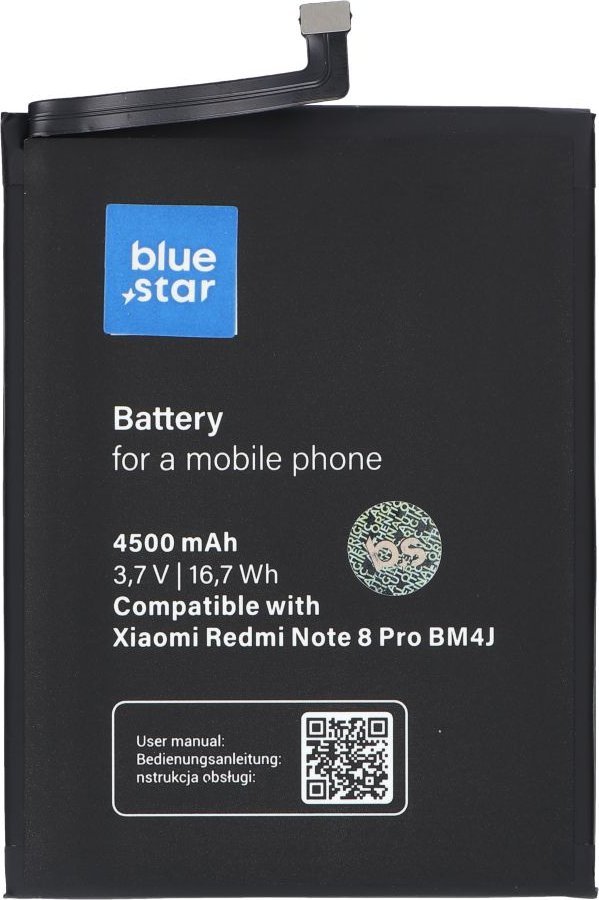 Bateria Blue Star Bateria do Xiaomi Redmi Note 8 PRO (BM4J) 4500 mAh Li-Ion Blue Star