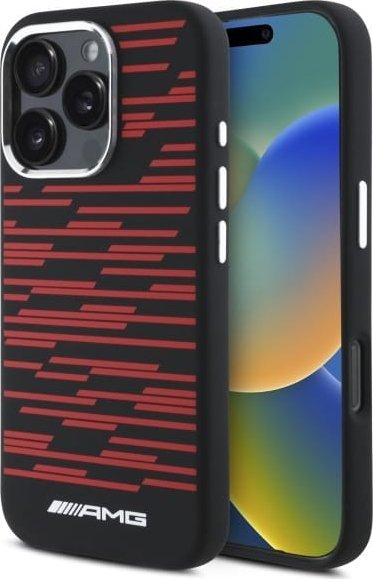 Mercedes AMG AMHMP16X24SSRRK iPhone 16 Pro Max 6.9" czarny/black hardcase Silicone Graphics MagSafe