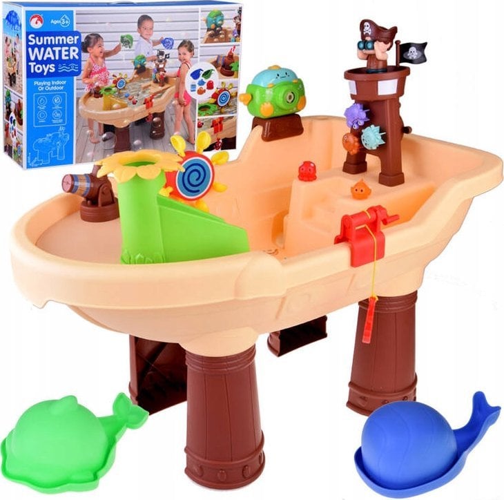 Jokomisiada Stojący Plac Zabaw Piaskownica Łódka Pirata + puszcza bańki mydlane ZA4995