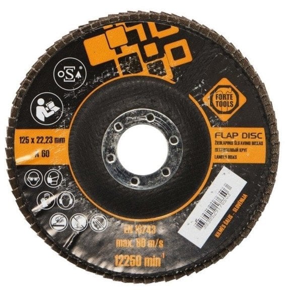 ABRASIVE FLAP DISC 125X22.23 NR60, SIDE