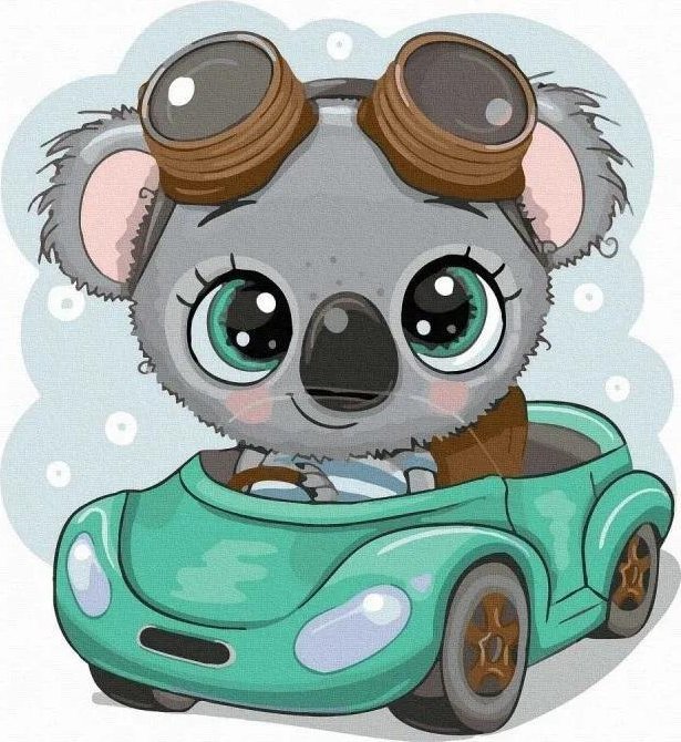 Twoje Hobby Malowanie po numerach - Niedźwiedź 40x50cm