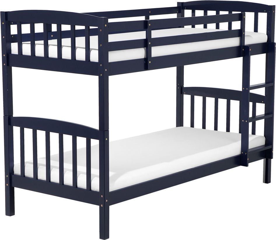 Beliani Łóżko piętrowe drewniane 90 x 200 cm niebieskie REVIN