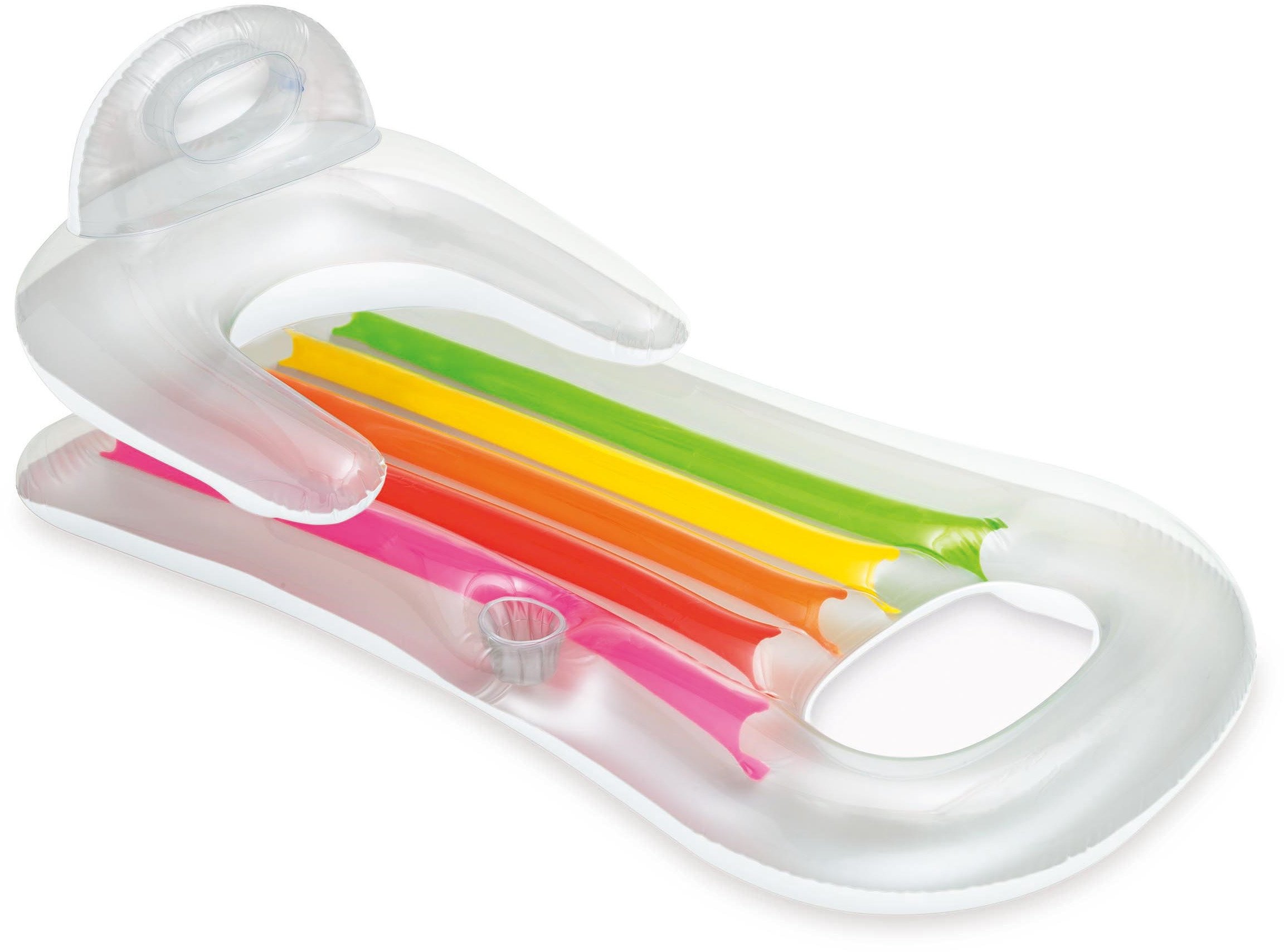 Materac dmuchany fotel z oparciem 160x85 cm INTEX 58802 biały