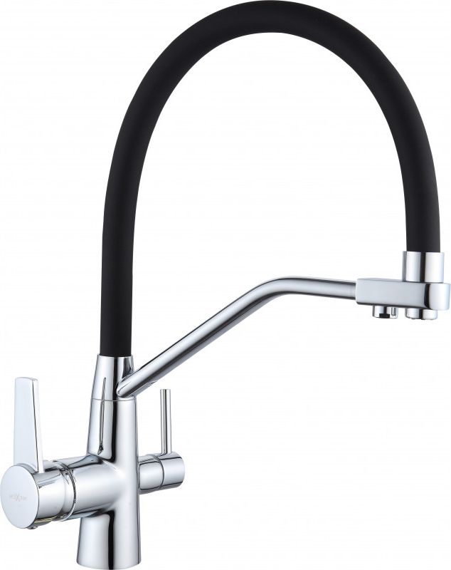 Bateria kuchenna Mexen Duo stojąca czarna z chromowanym korpusem