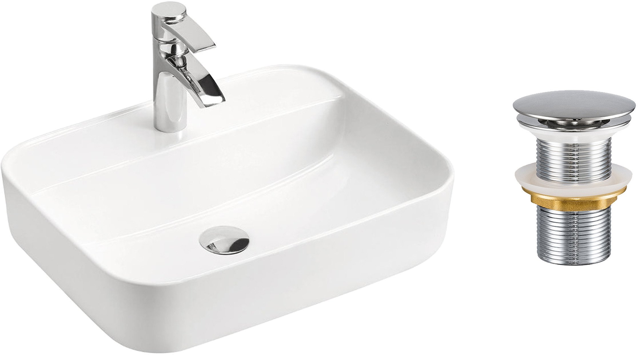 Zestaw Umywalkowy z Korkiem Click-Clack