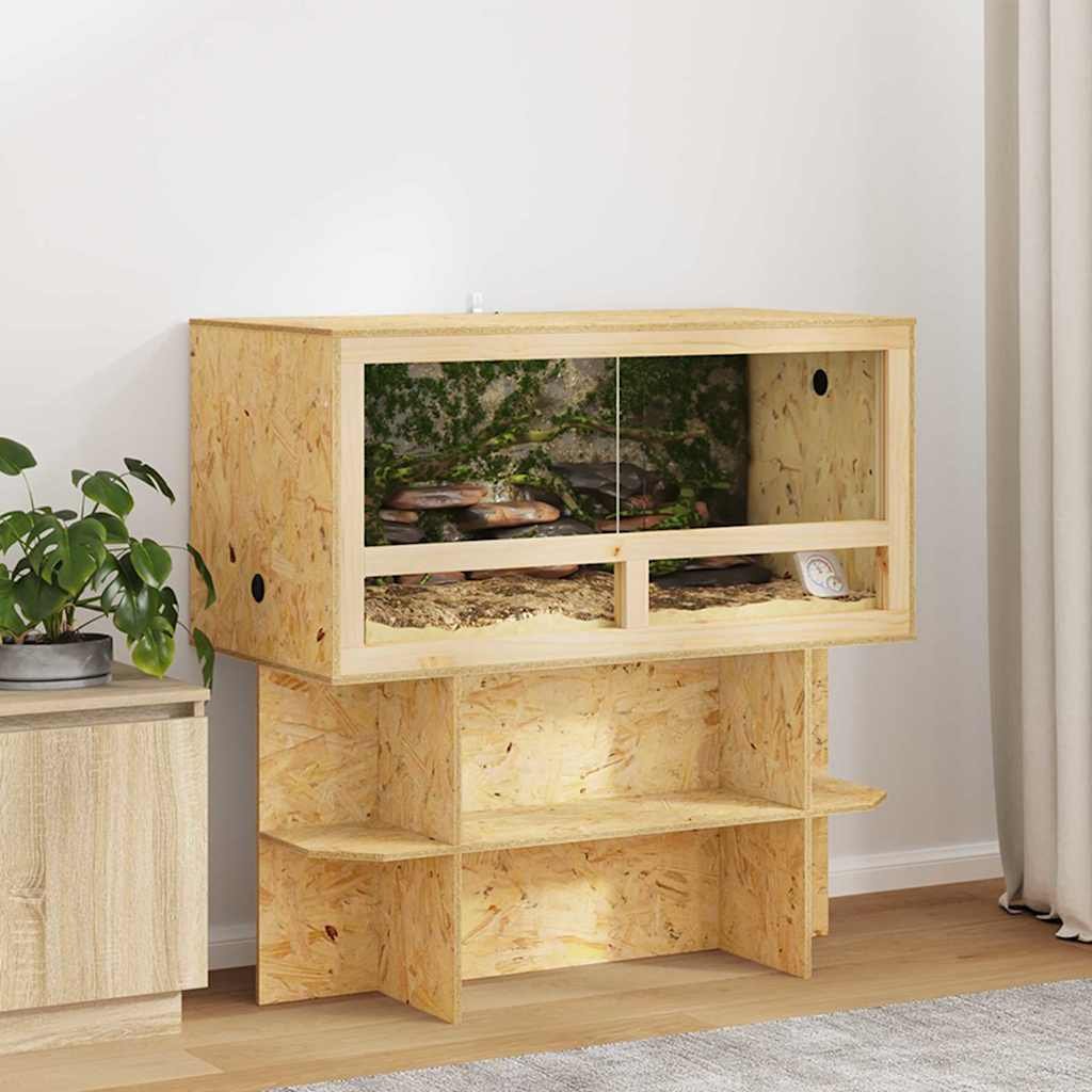 vidaXL Terrarium Brązowy 100 x 50 x 100 cm OSB