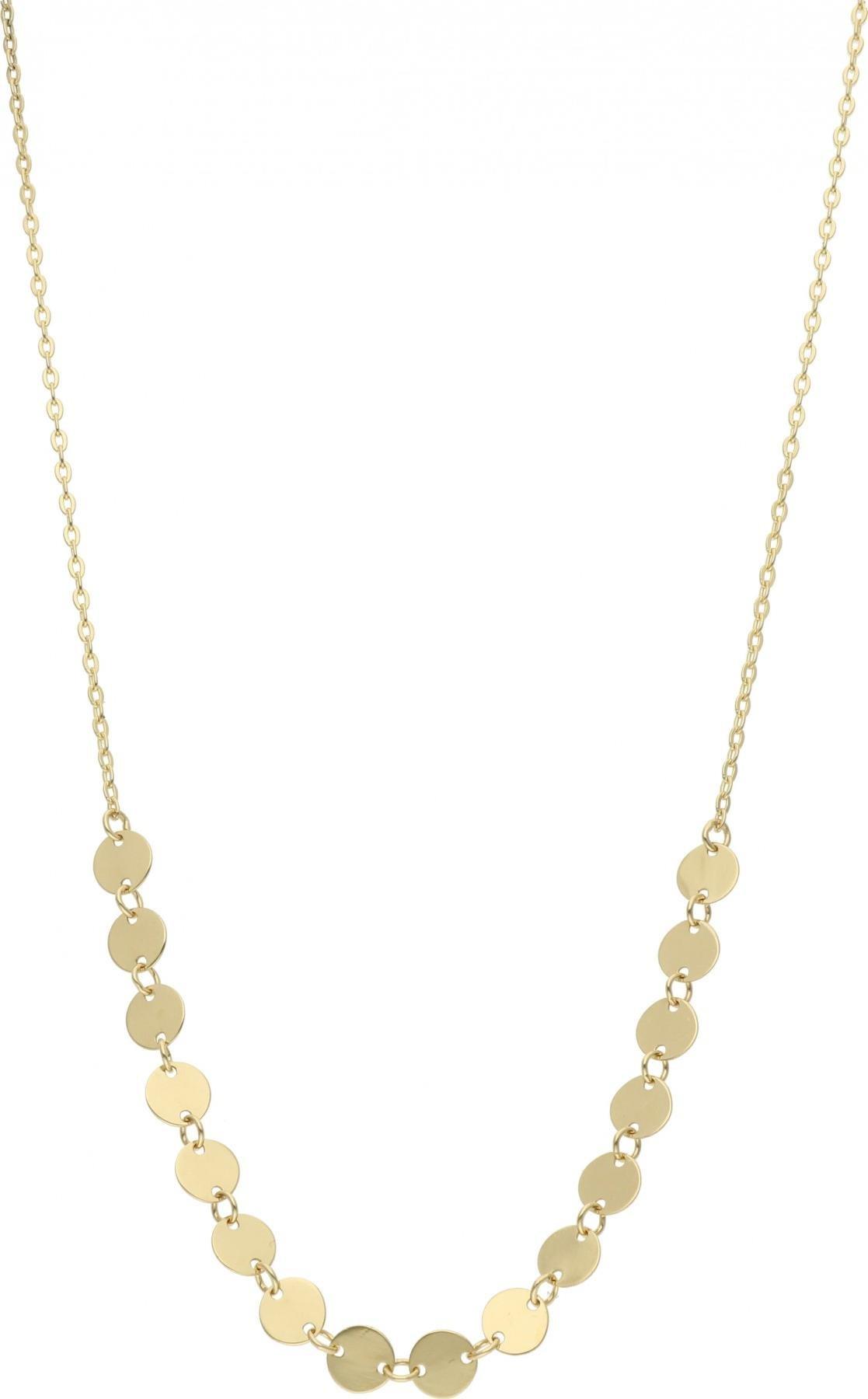 Rosanto Złoty naszyjnik celebrytka kółka coin 45 cm 585 14k