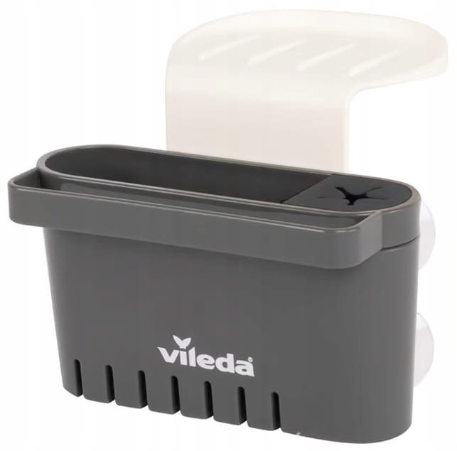 Organizer regulowany na zlew 15,5x15,5x17,5cm Szary na szczotki i gąbki