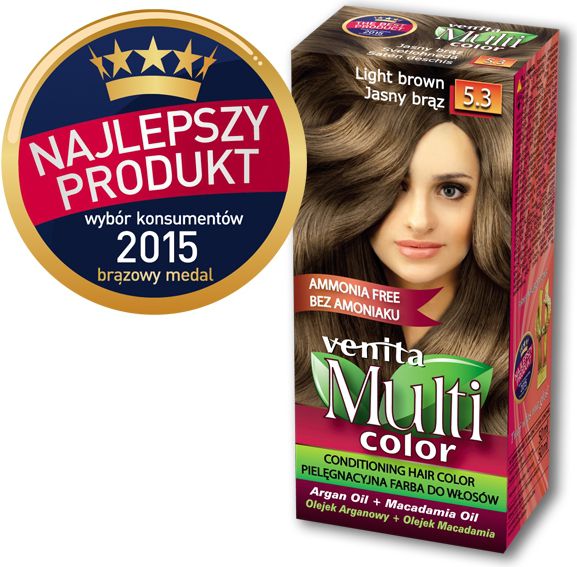 Venita Farba bez amoniaku Multi Color 5.3 jasny brąz