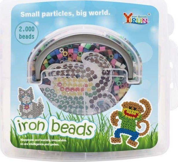 Koraliki Do Prasowania, Szablony Małpka, Kotek Zestaw 2000 Elementów, Prasowanka, Kuferek