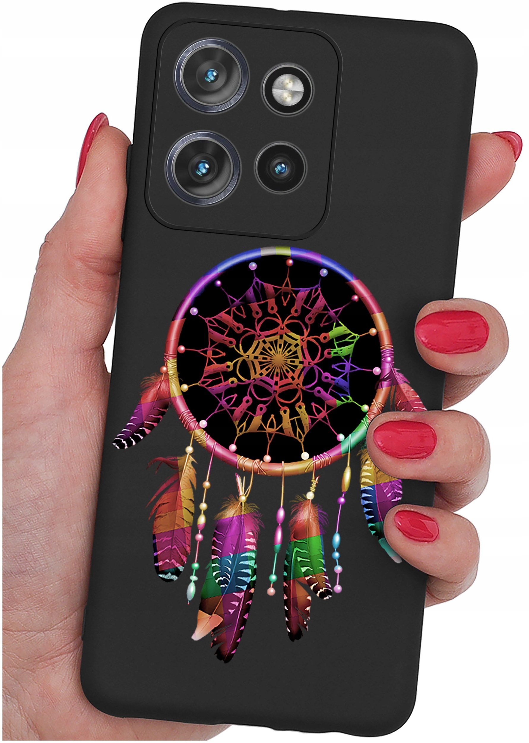 Etui do Motorola Moto EDGE 50 Neo WZORY |SILIKONOWE MATT CASE + SZKŁO 9H