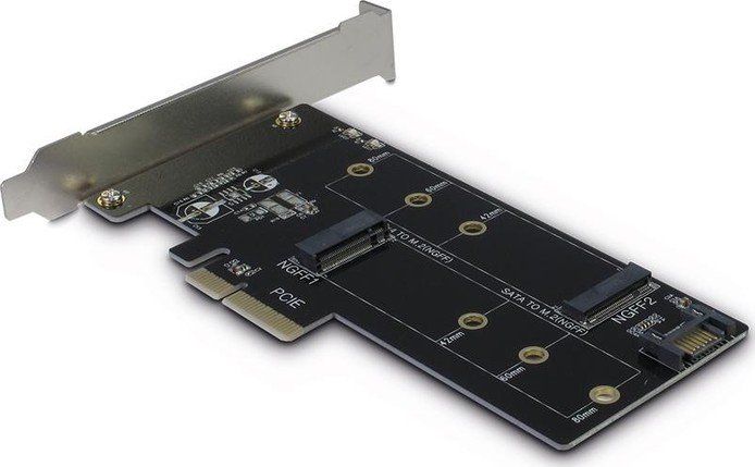 Inter-Tech Adapter PCIe - M.2 PCIe + M2 Sata (88885375)