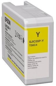 SJIC55(Y): INK CARTRIDGE FOR/COLORWORKS CW-D6500/D6000-YELLOW