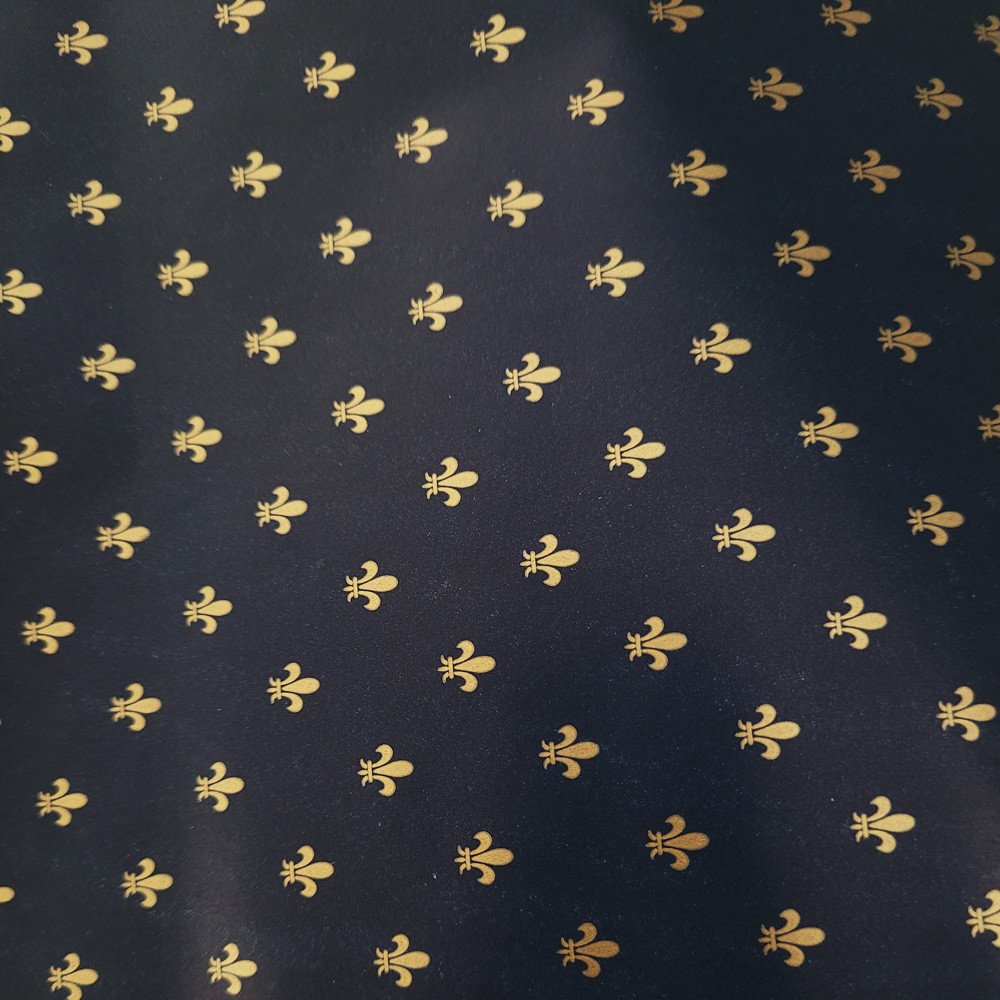 Papier granatowy złoty wzór do 57cmx2m 2m218
