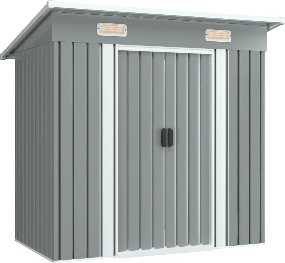 vidaXL Szopa ogrodowa, antracytowa, stalowa 190x124x181 cm (47026)