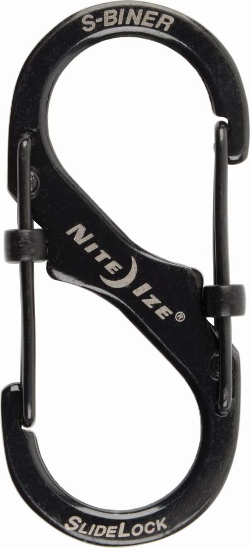 Nite Ize Karabińczyk S-Biner SlideLock #2 stal nierdzewna czarny - LSB2-01-R3 - LSB2-01-R3