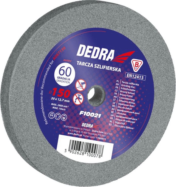 Dedra tarcza szlifierska 175x32x25mm, gradacja 60 (F10030)