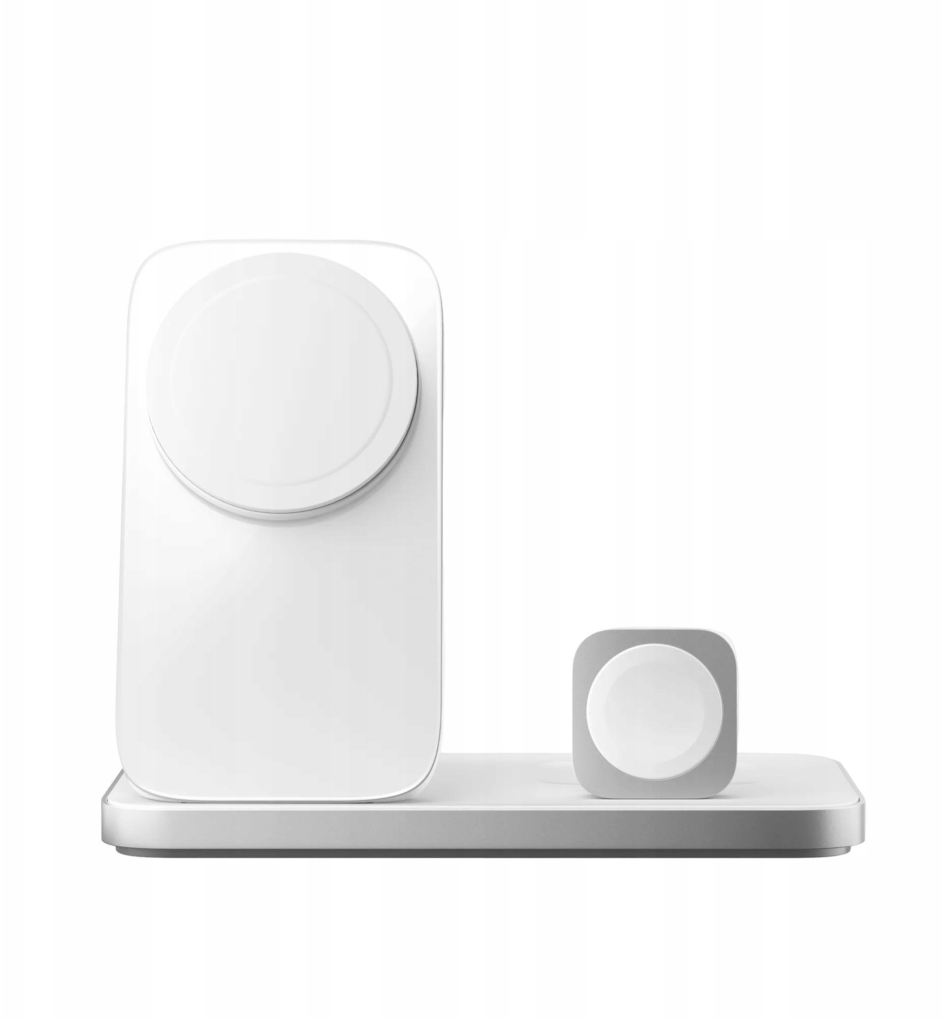 NOMAD Stand One Max - bezprzewodowa ładowarka Qi2, 25W do trzech urządzeń kompatybilna z MagSafe, 4 gen. (silver)