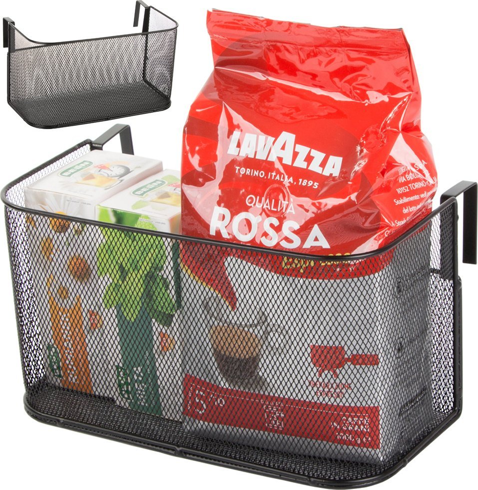 Verk Kosz koszyk organizer metalowy zawieszany na drzwi półka wisząca kuchenna Kosz koszyk organizer metalowy zawieszany na drzwi półka wisząca kuchen