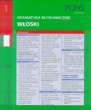 Gramatyka błyskawicznie. Włoski