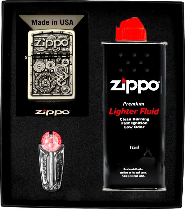 Zippo Zestaw ZIPPO Zapalniczka GEAR WEELS No1