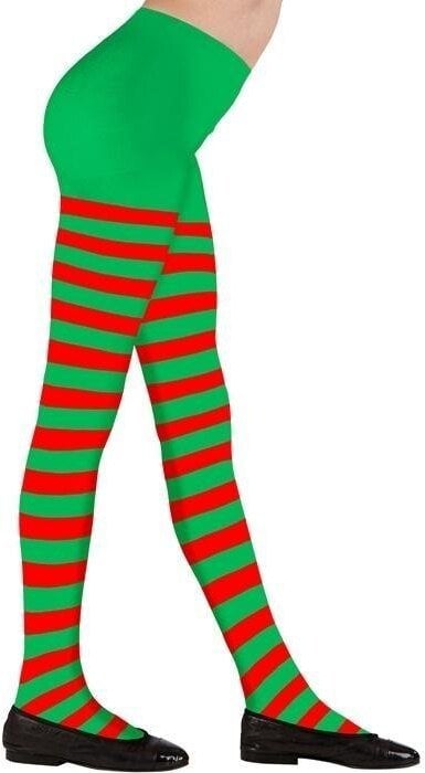 Widmann Czerwone i zielone paski rajstopy, dziecięce