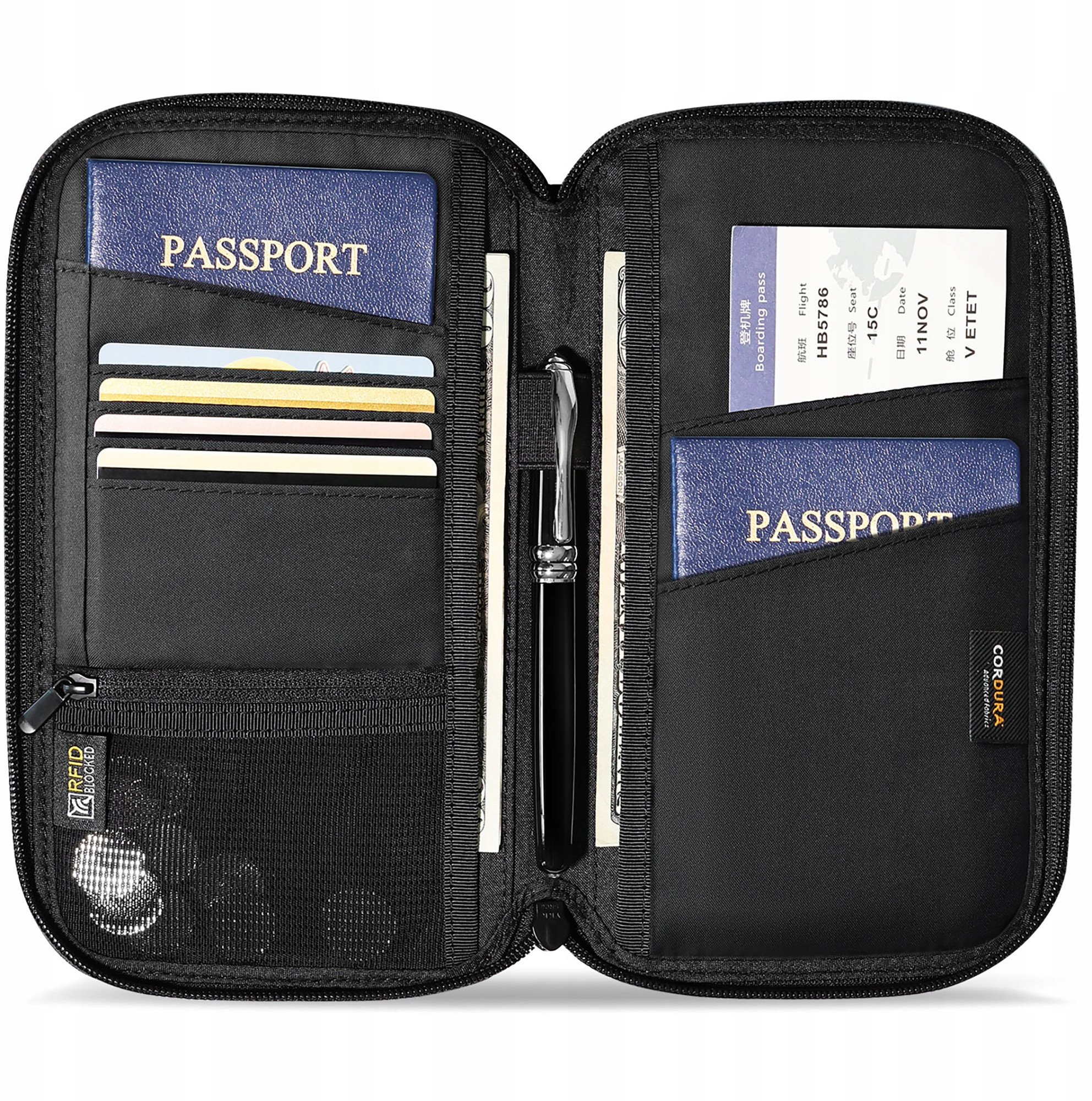 INNOSTYLE SASZETKA PODRÓŻNA NA DOKUMENTY ORGANIZER WODOODPORNA ANTY-RFID