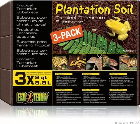 Exo Terra Podłoże Plantation Soil, 3-pack, 3x 8,8L
