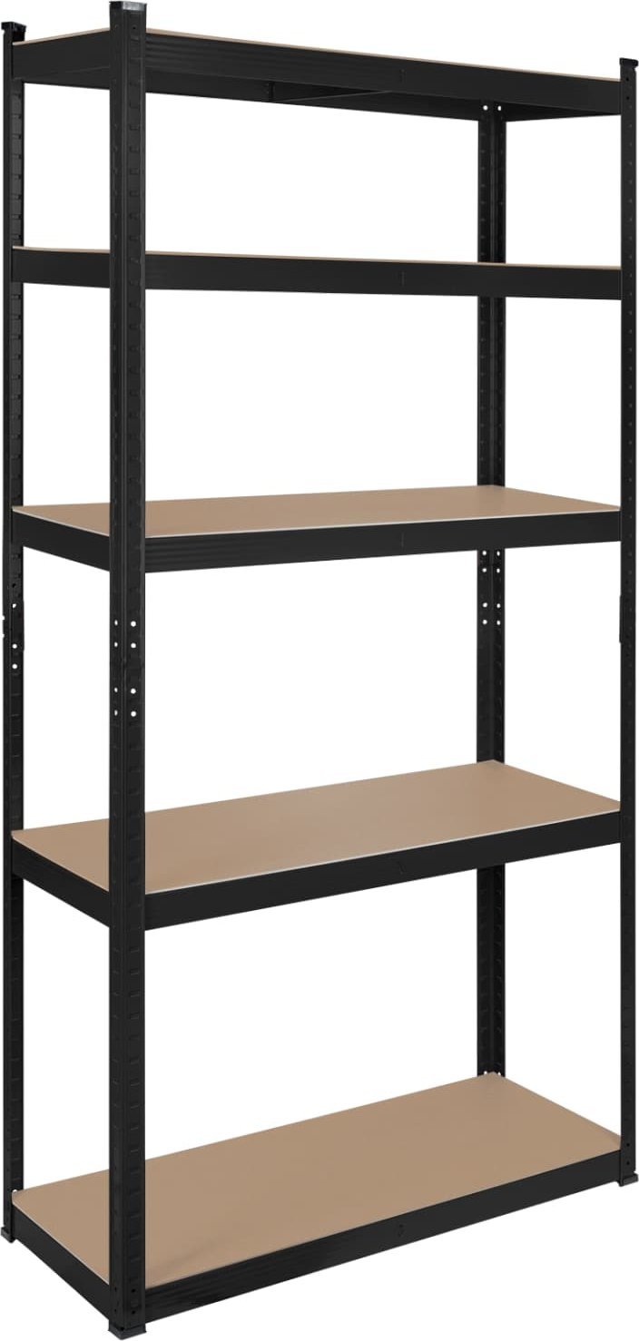 Rebel Regał metalowy magazynowy 180x90x40 czarny Rebel