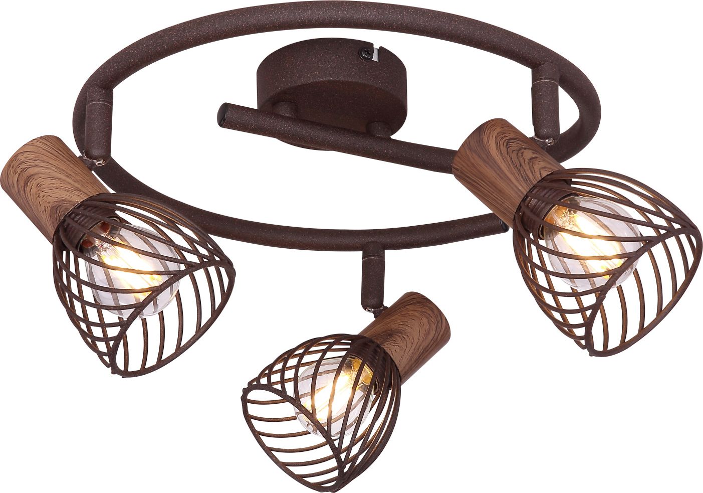 Lampa sufitowa Globo Spot natynkowy brunatna Globo ISABELLE 54817-3