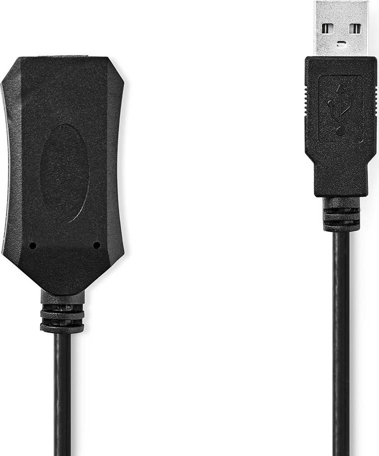 Kabel USB Nedis USB-A - USB-A 5 m Czarny (CCGL60EXTBK50)