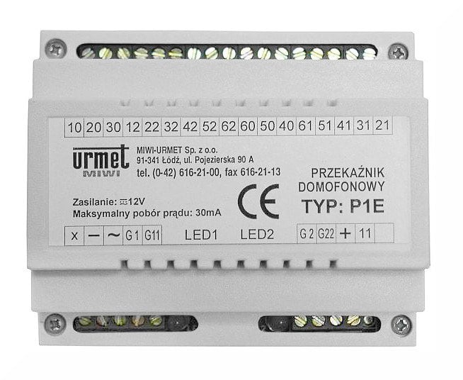 P1E URMET Przekaźnik dwuwejściowy