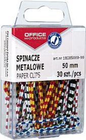 Office Products Spinacze metalowe Zebra 50 mm 30szt.