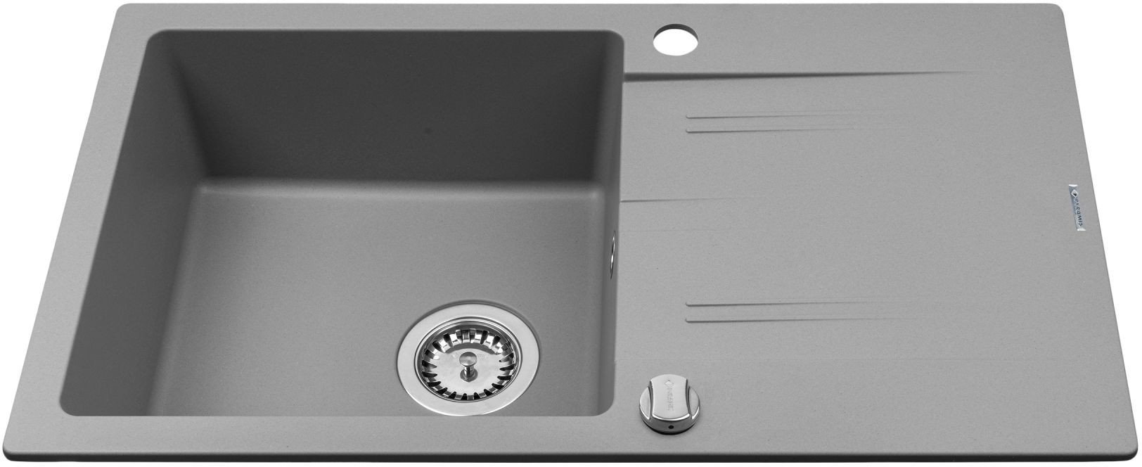 Pyramis Zlew. KARPATHOS 76x44 1B 1D szary beton