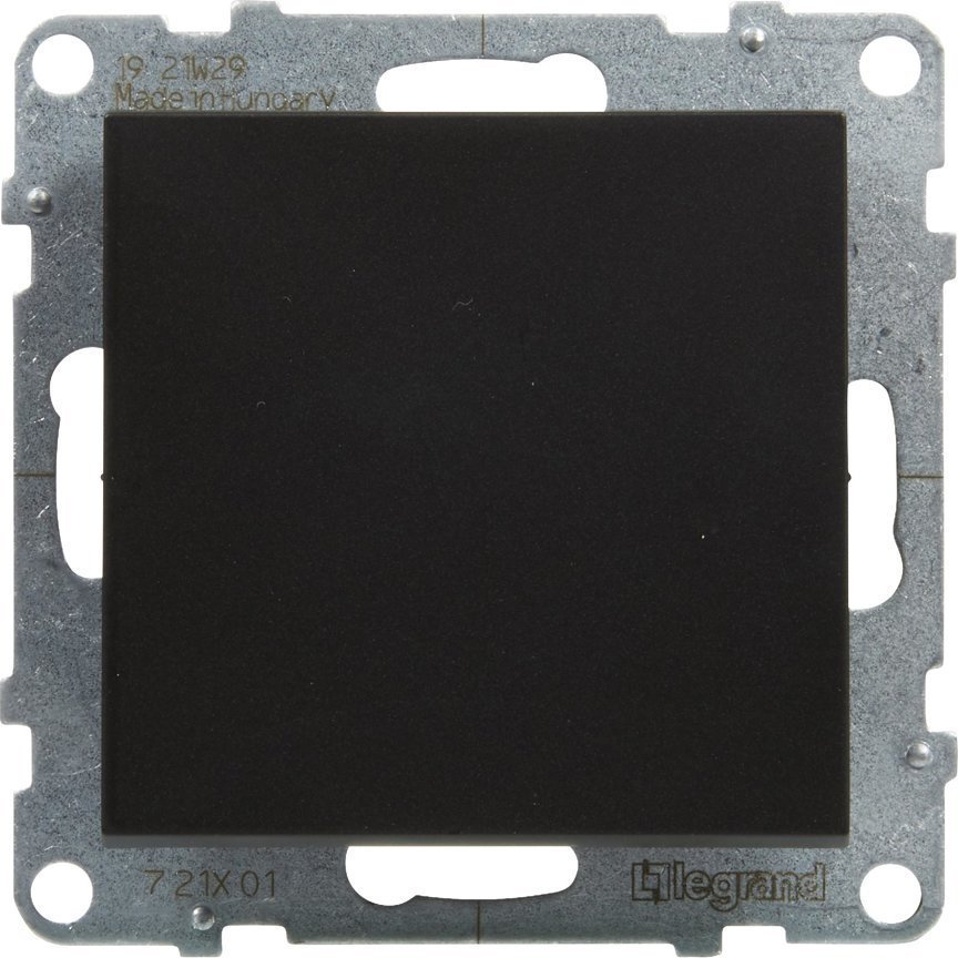 Legrand SUNO - Łacznik jednobiegunowy - 10 AX - 250 V~ - zaciski automatyczne, Czarny - Legrand 721401 himp