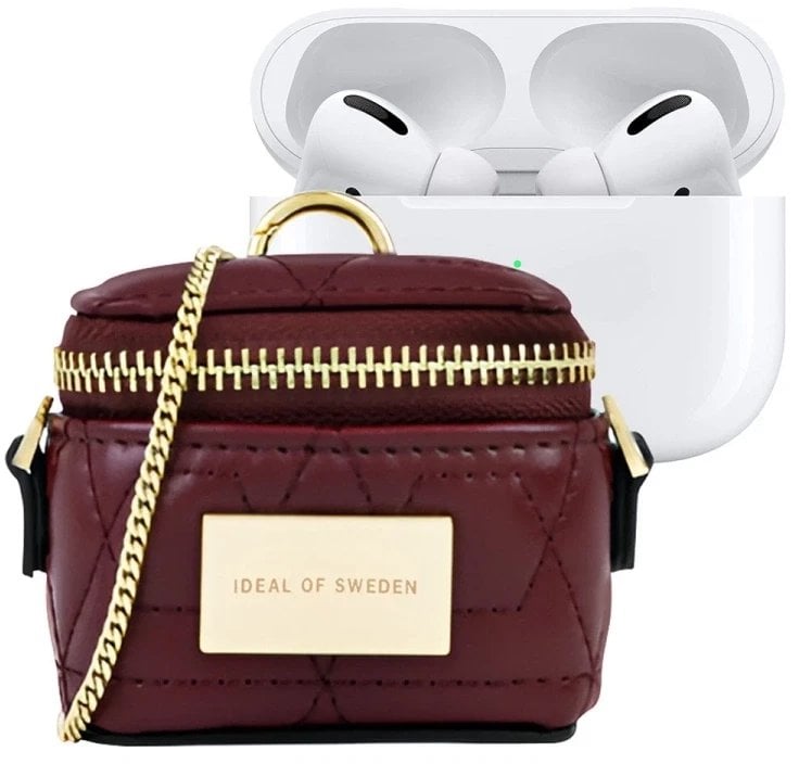 Ideal of Sweden Poppy AirPods Zip Bag Quilted Ruby uniwersalne