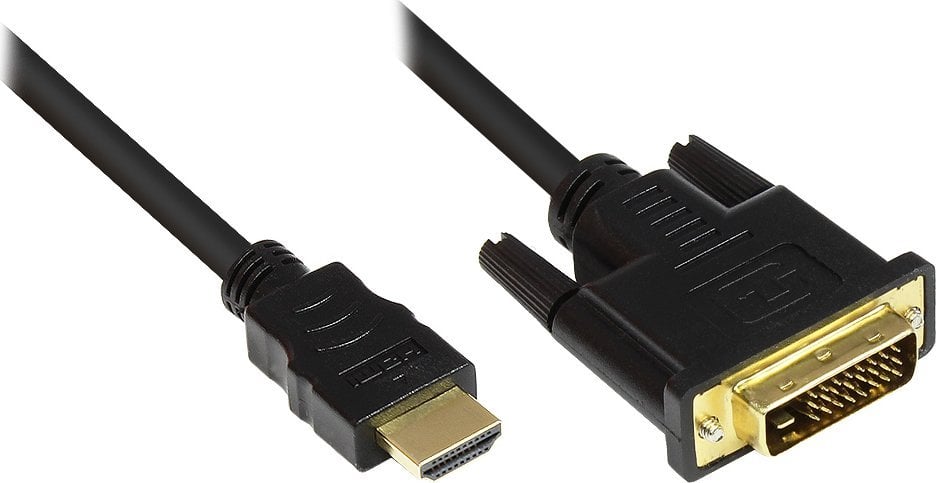 Adapter AV Alcasa Alcasa 1m HDMI/DVI-D Czarny