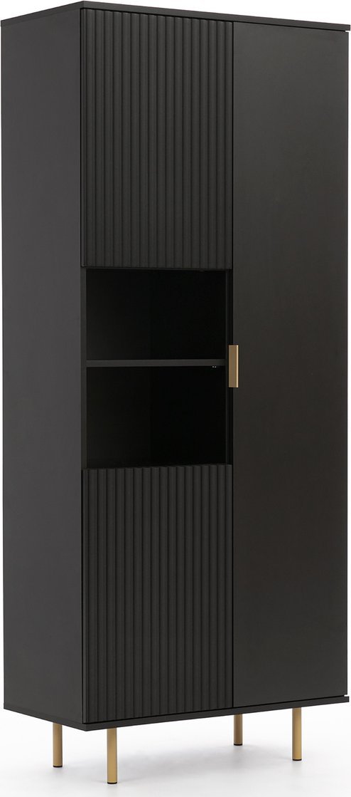 Ravio Trzydrzwiowy regał Nubia R3D w kolorze czarnym