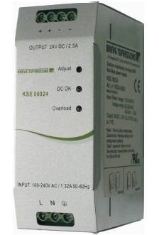 BREVE Zasilacz impulsowy prądu stałego elektroniczny KSE 06024 230/24VDC 2,5A 18924-9990