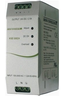 BREVE Zasilacz impulsowy prądu stałego elektroniczny KSE 06024 230/24VDC 2,5A 18924-9990