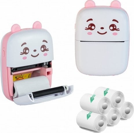 Drukarka etykiet ExtraLink EXTRALINK EPP-001 PORTABLE MINI PRINTER PINK + PAPIER TERMICZNY SAMOPRZYLEPNY 5 SZT