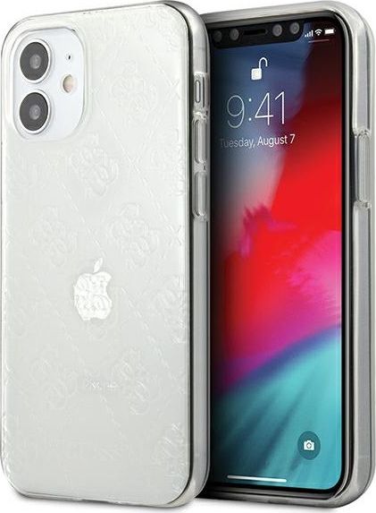 Guess Guess GUHCP12S3D4GTR iPhone 12 mini 5,4 transparent hardcase 4G 3D Pattern Collection